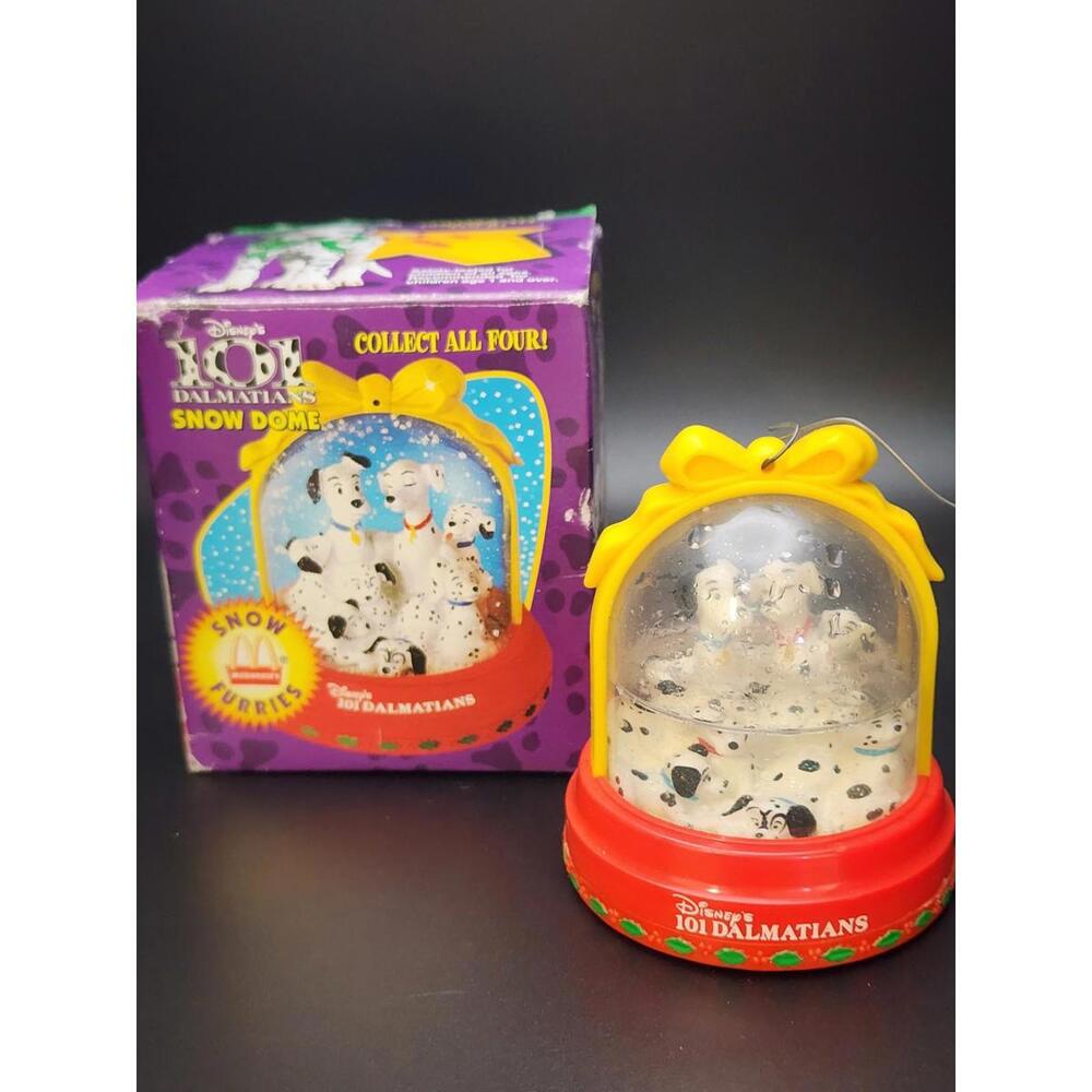Vintage 1996 McDonald 101 Dalmatians Snow Dome SNOW FLURRIES Mint in Box